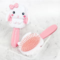 Pink Bow Bunny Cushion Hairbrush