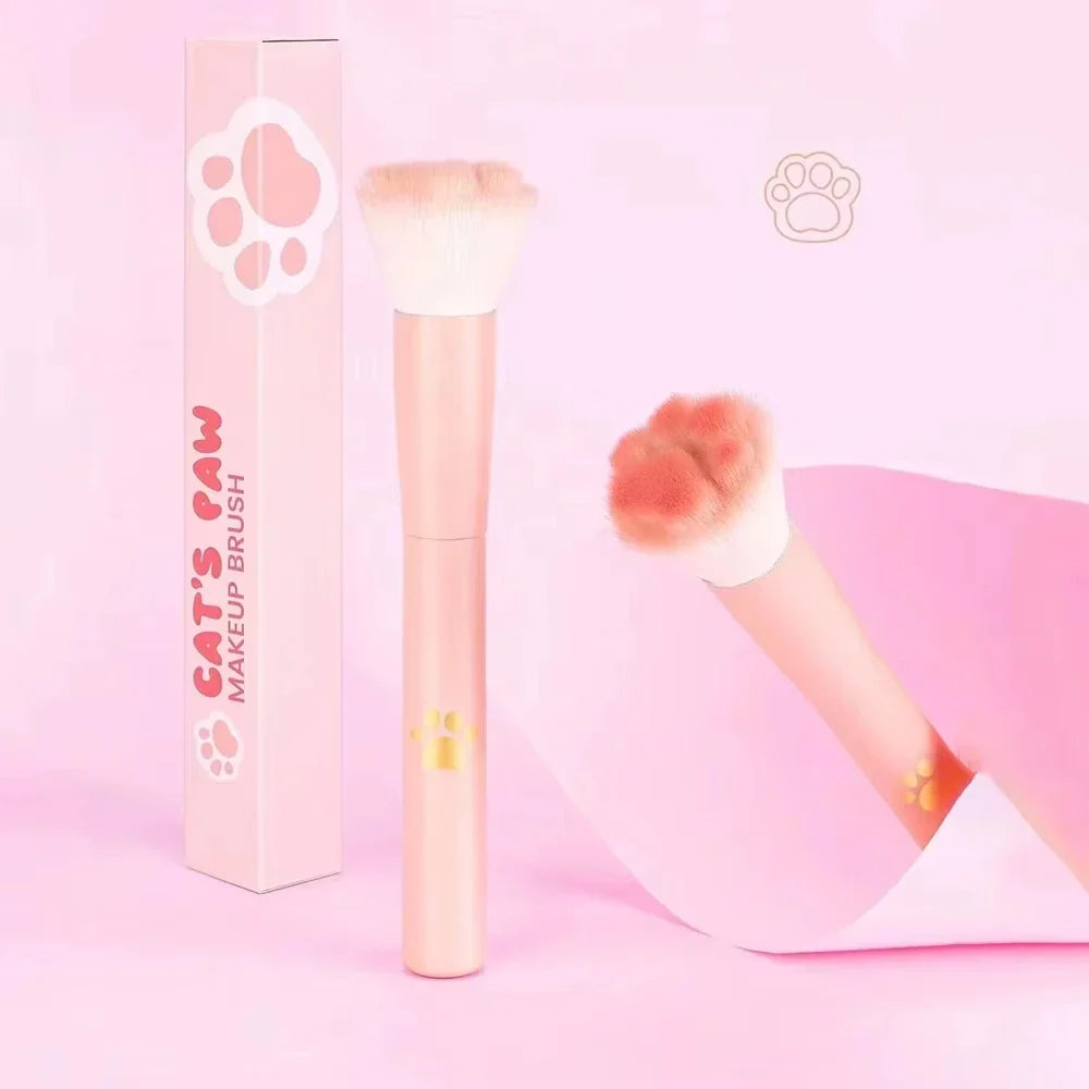 Pink Cat Paw Makeup Brush
