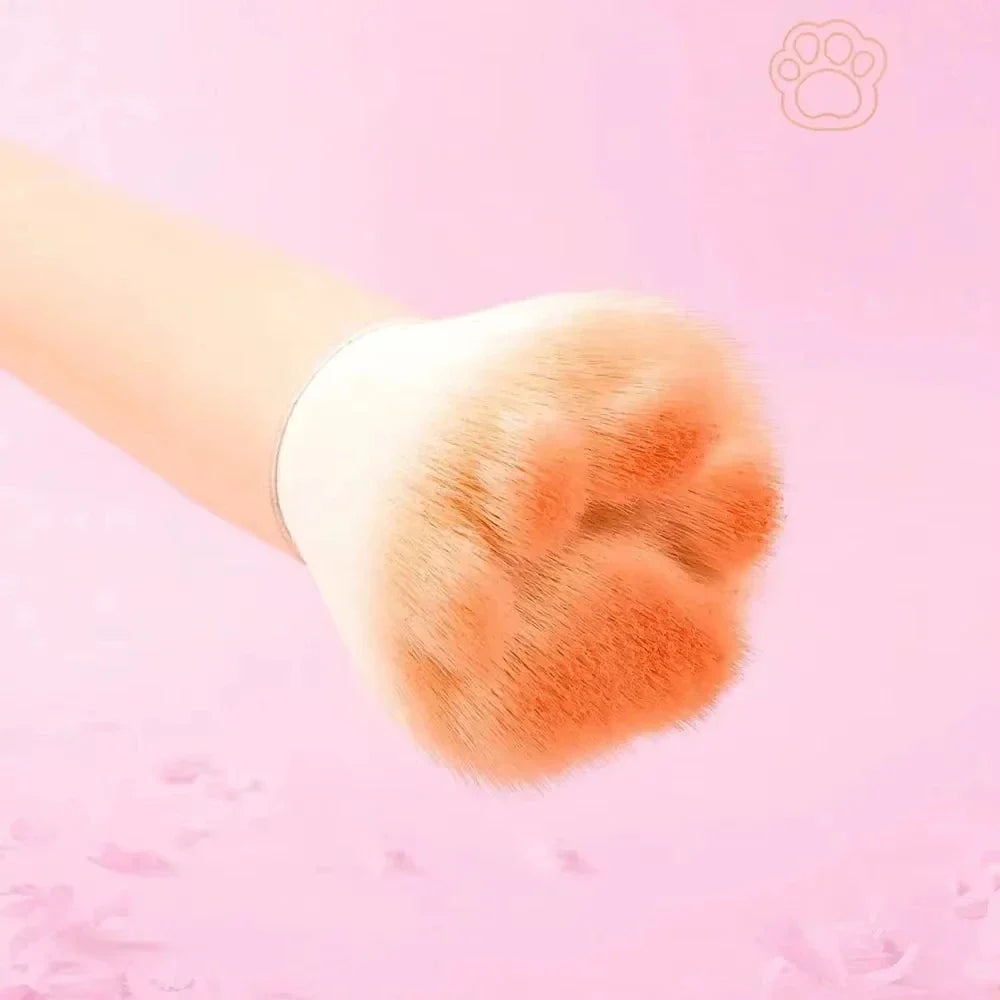 Pink Cat Paw Makeup Brush