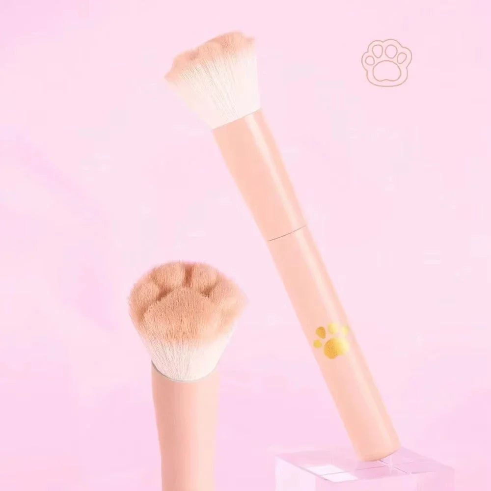 Pink Cat Paw Makeup Brush