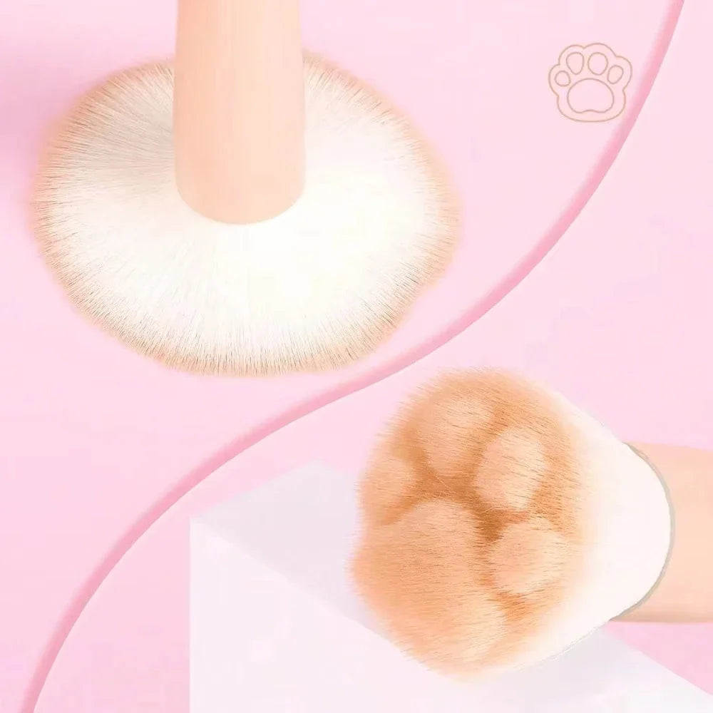 Pink Cat Paw Makeup Brush