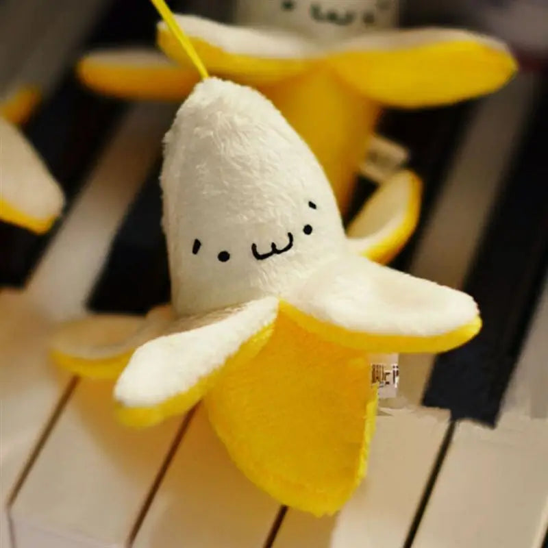 Smiling Peeled Banana Plush Bag Charm