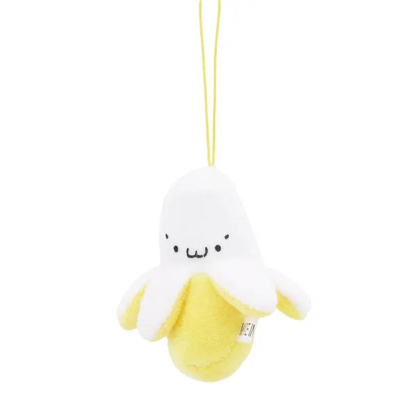 Smiling Peeled Banana Plush Bag Charm